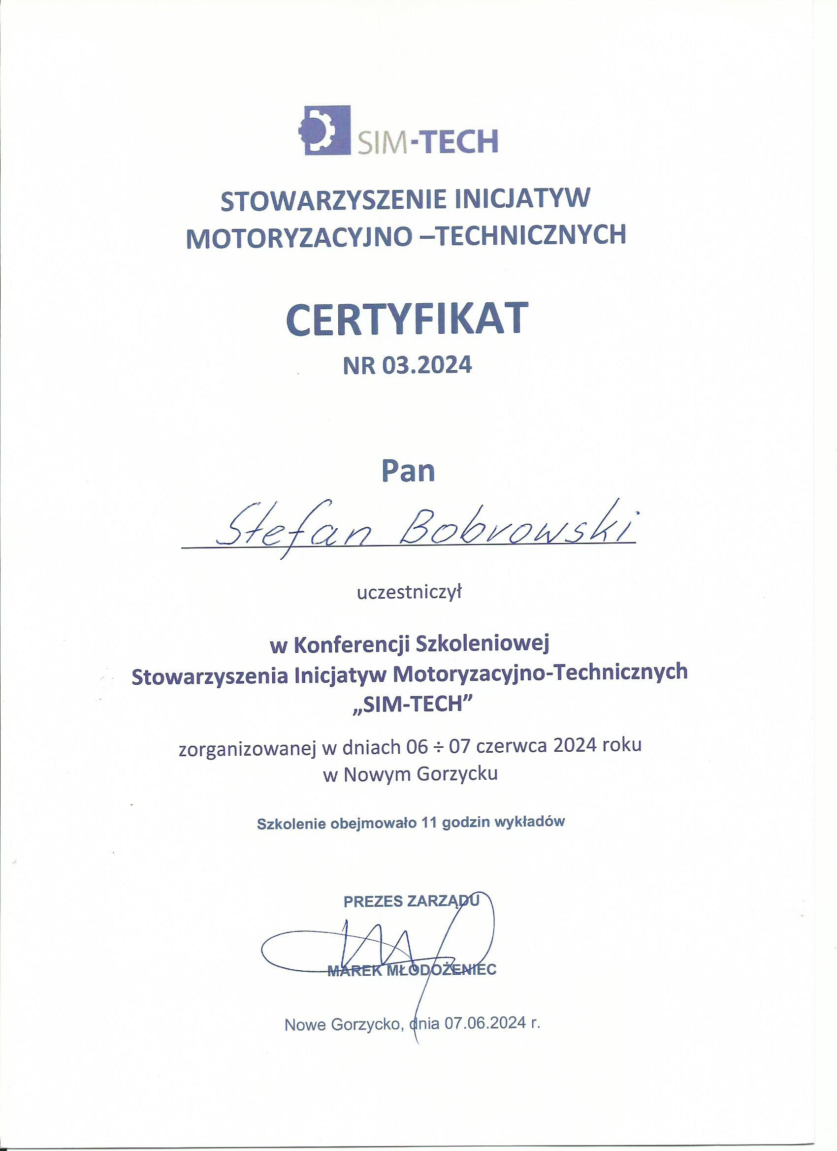Certyfikat 21