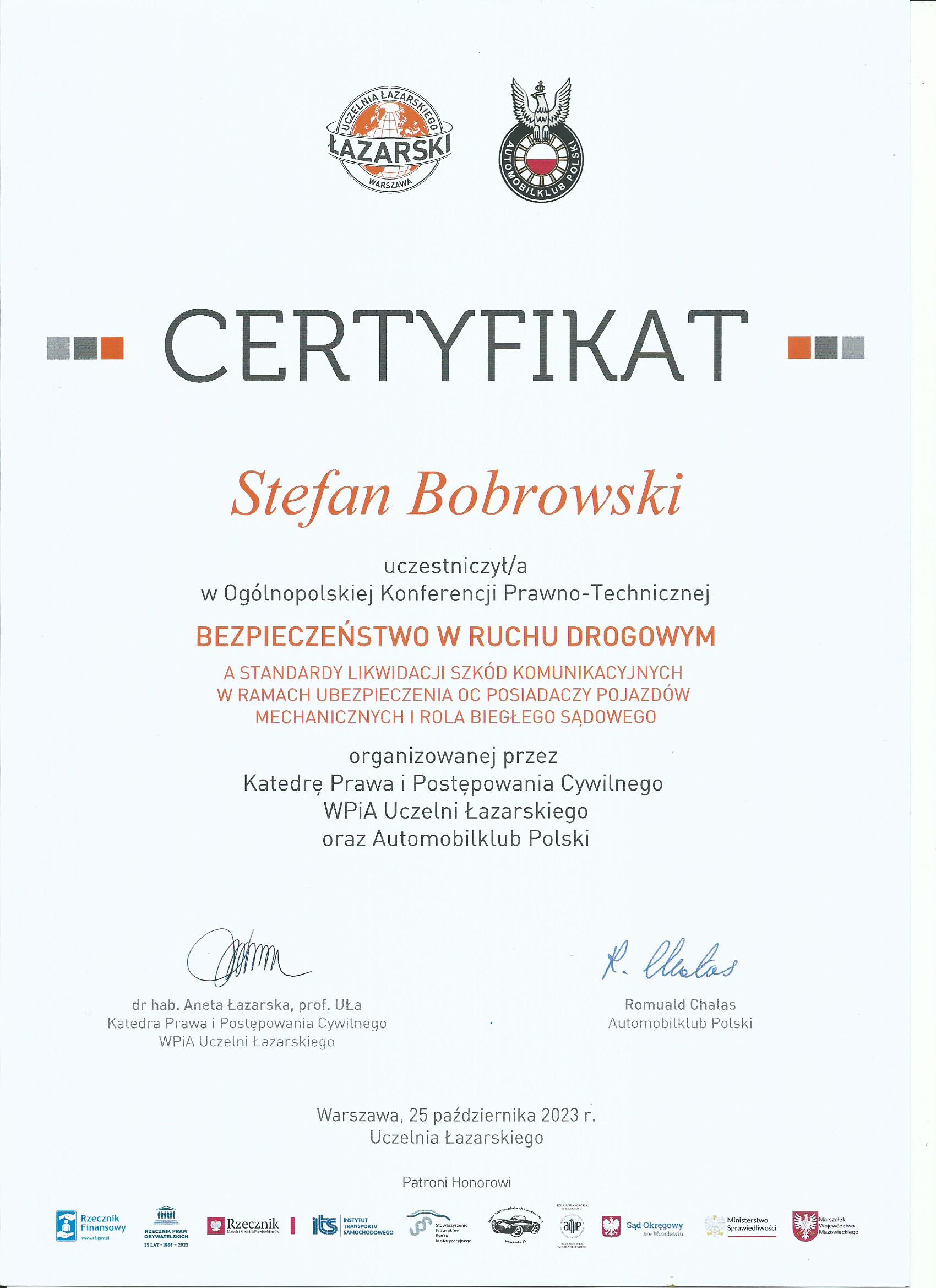 Certyfikat 22